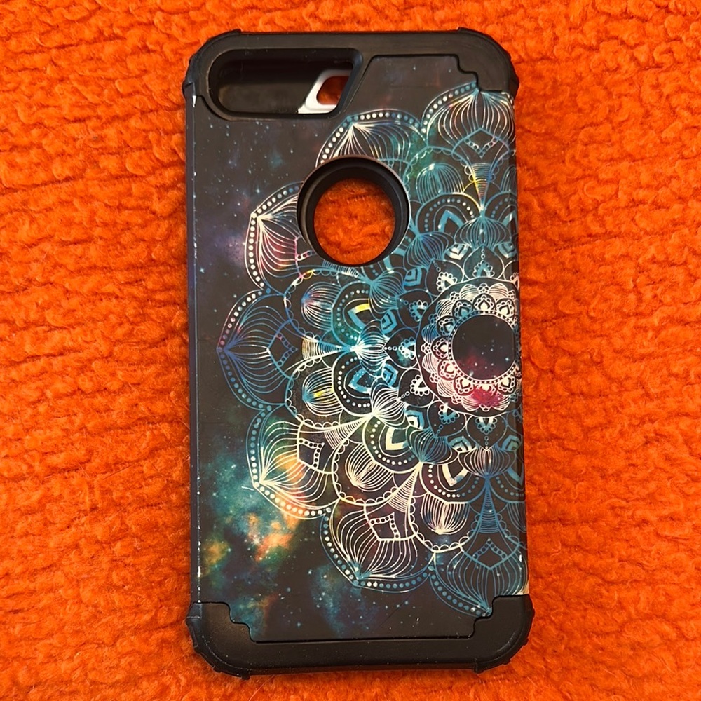 Mandala Design Phone Case - Black and Blue